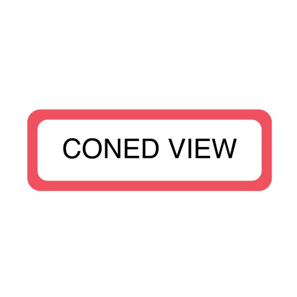 Nevs Position Labels - Coned View 1/2" x 1-1/2" White w/Red & Black XP-145 - main